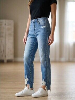 Insane Gene High-Rise Distressed Denim Jeans